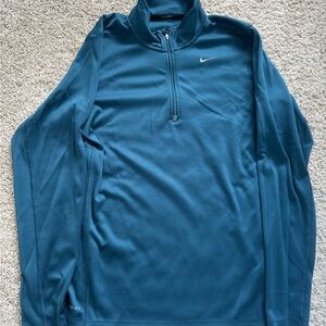 Nike Blue Performance Quarter-Zip Jacket